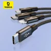 Baseus 20W PD 3 in 1 USB Type C Cable for iPhone 15 14 13 12 Xs Max Charger Cable for MacBook iPad Pro Samsung Xiaomi USB Cable 1