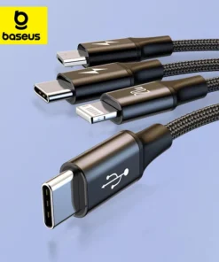 Baseus 20W PD 3 in 1 USB Type C Cable for iPhone 15 14 13 12 Xs Max Charger Cable for MacBook iPad Pro Samsung Xiaomi USB Cable 1