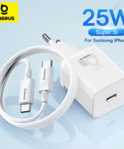 Baseus USB C Charger 25W Support Type C PD Fast Charging Portable Phone Charger For iPhone 15 14 13 Pro Max Samsung S22 Tablet 1