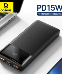 Baseus 15W Power Bank  20000mAh Dual Charging Portable Charger High Capacity Power Library For iPhone Xiaomi 1