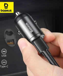 Baseus Car Charger Type-C Quick Charge 4.0 3.0 For Iphone Huawei Xiaomi Samsung PD 3.0 Fast Charging USB Phone Mini Charger 1