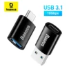 Baseus USB 3.1 Adapter OTG Type C to USB Adapter Female Converter For Macbook pro Air Samsung S20 S10 USB OTG Connector 1