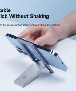 Hagibis Foldable Cell Phone Stand Metal Desktop Holder Adjustable Portable Phone Cradle Dock for iPhone 13 12 Pro Max SE Xiaomi 3