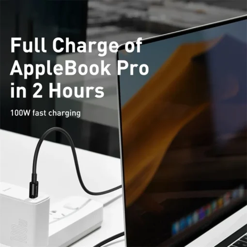 Baseus 100W USB C to USB Type C Cable for MacBook Pro Quick Charge 4.0 Fast Charging for iPad Samsung Xiaomi For iPhone 15 Plus 6