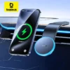 Baseus Magnetic Bendable 15W Car Mobile Phone Holder Wireless Charger Phone Holder for iPhone 12-15 Dashborad Center Console 1