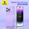 Baseus Clear Case for iPhone 15 Pro 14 13 12 11 Pro Max Plus Soft TPU Case for iPhone XS Max X XR Cover Transparent Phone Case 1