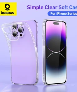 Baseus Clear Case for iPhone 15 Pro 14 13 12 11 Pro Max Plus Soft TPU Case for iPhone XS Max X XR Cover Transparent Phone Case 1