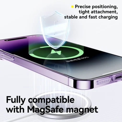 Baseus for iPhone 15 Pro Max Lucent Magnetic Case Hard PC Clear Case for iPhone 15 14 13 Pro Plus Magnet Protective Phone Case 4