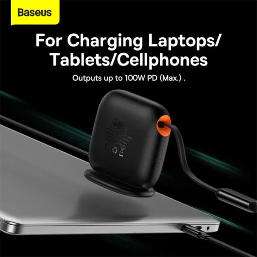 Baseus Retractable 3 In 1 USB C Cable For iPhone 14 13 12Pro Max Fast Charger Cable For iPad MacBook100W USB Type-C Cable 5