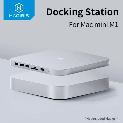 Hagibis USB-C Hub for Mac mini M1/M2 with 2.5 SATA Hard Drive Enclosure Type-C SSD Case docking station for 2020 New Mac mini 1