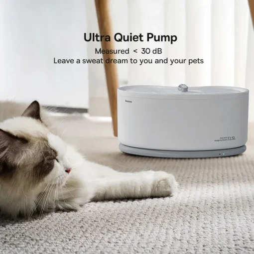 Baseus 2.5L Cat Water Fountain Dog Automatic Feeders Smart Control Cat Water Pump Drinker Fountain For Dog Cats 6