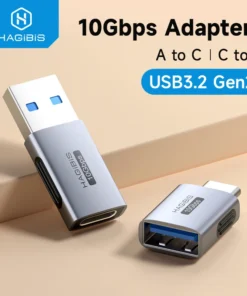 Hagibis USB to Type C OTG Adapter 10Gbps High-Speed Data Transfer USB C Male to A Female  For Macbook Pro iPhone 15 iPad Tablet 1