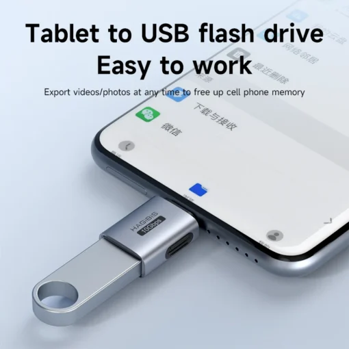 Hagibis USB to Type C OTG Adapter 10Gbps High-Speed Data Transfer USB C Male to A Female  For Macbook Pro iPhone 15 iPad Tablet 3