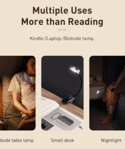 Baseus LED Clip Table Lamp Stepless Dimmable Wireless Desk Lamp Touch USB Rechargeable Reading Light LED Night Light Laptop Lamp 6