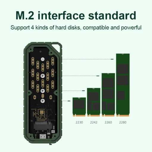 Hagibis M2 SSD Case NVMe NGFF SATA Dual Protocol SSD Enclosure M.2 to USB 3.1 Gen2 Adapter for NVME PCIE NGFF SATA SSD Disk Box 6