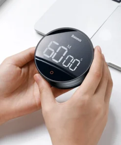 Baseus Magnetic Countdown Alarm Clock Kitchen Timer Manual Digital Timer Stand Desk Clock Cooking Timer Shower Study Stopwatch 2