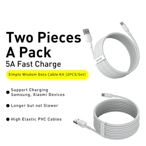 Baseus Fast Charging USB Type C Cable 5A USB C Cable Type C cable for Huawei Data Cord Charger USB Cable C For Xiaomi 10 Pro 9 5