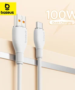 Baseus USB Type C Cable For Realme Huawei Pro Fast Charging Wire USB-C Charger Data Cord For Samsung Oneplus Poco F3 Soft TPE 1