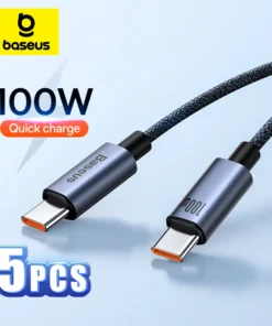 Baseus 2/5PCS 100W USB C To USB C Cable For iPhone 15 PD Fast Charging Charger Wire Cord For Macbook iPad Samsung Huawei Xiaomi 1