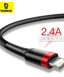 Baseus USB Cable for iPhone14 13 12 11 Pro Max Xs X 8 Plus Cable 2.4A Fast Charging Cable for iPhone Charger Cable USB Data Line 1