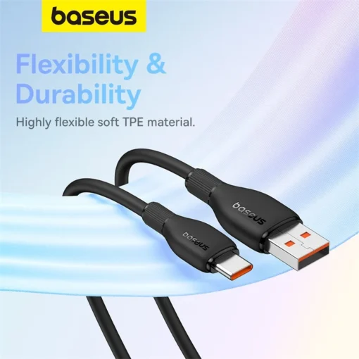 Baseus USB Type C Cable For Huawei Honor Xiaomi Samsung Super Charge 66W/100W Fast Charging USB C Charger Data Cable Wire Cord 5