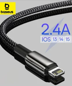 Baseus 2.4A USB Cable For iPhone 14 13 Pro Max XR Xs Cable Fast Charging Cable for iPhone 12 Charger USB Data Line 1