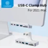 Hagibis USB C Clamp Hub Type-c for 2021 iMac with USB C USB 3.0 Micro/SD Card Reader 4K HD Docking Station iMac Accessories 1
