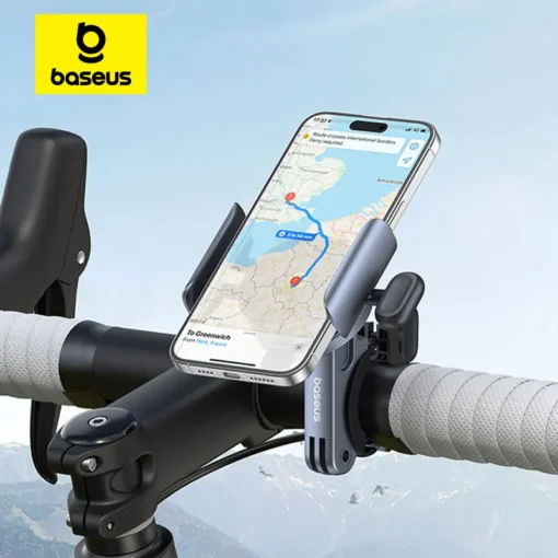 Baseus Magnetic Phone Holder Bike 360° View Universal Bicycle Phone Holder for 4.7-7 Inch Mobile Phone Stand Motorcycle Bracket 1