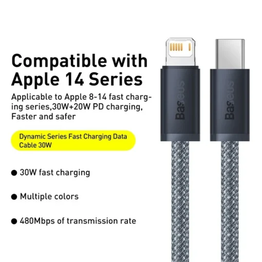 Baseus 20W PD USB C Cable for iPhone 14 13 Pro Max Fast Charging USB C Cable for iPhone12 mini pro max Data USB Type C Cable 5