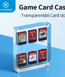 Hagibis Game Card Case for Nintendo Switch Premium Transparent Acrylic Games Storage Box Holder Shockproof Hard Shell 6 Cards 1