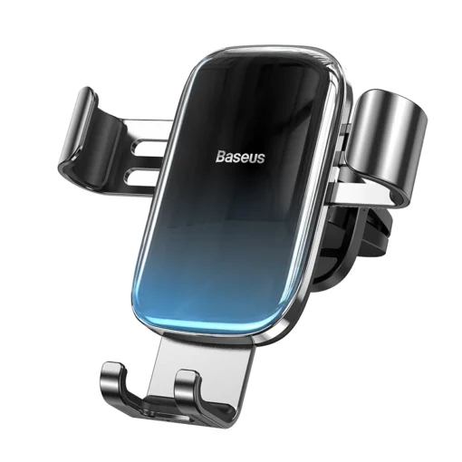 Baseus Metal Car Phone Holder RGB Light Effect for Air Vent CD Slot Mount Holder Stand Car Cell Mobile Phone Holder Cradle 2