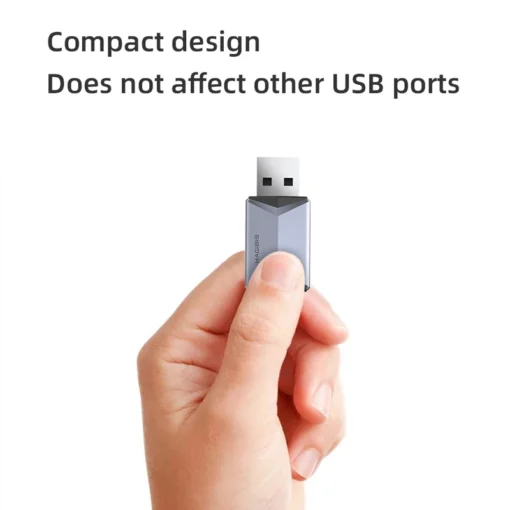 Hagibis 2 in 1 USB Sound Card Portable External 3.5mm Microphone Audio Adapter for PC Laptop PS4/5 Earphone Speaker Windows Mac 3