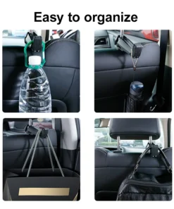 Baseus Car Phone Holder Headrest Hooks for iPhone Huawei Back Seat Hook Car Mount Holder Fastener Seat Back Organizer Bag Hanger 2