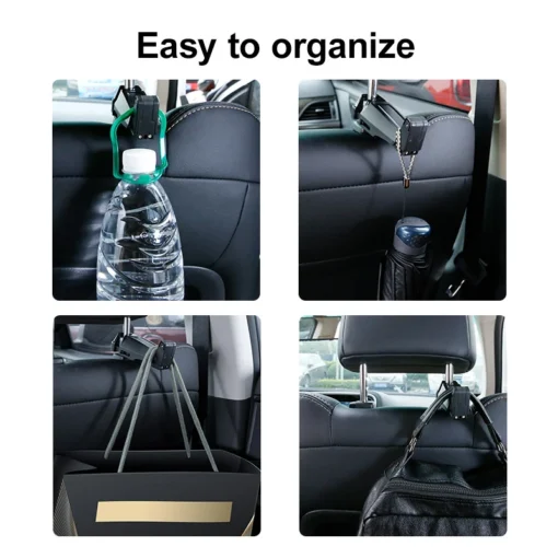 Baseus Car Phone Holder Headrest Hooks for iPhone Huawei Back Seat Hook Car Mount Holder Fastener Seat Back Organizer Bag Hanger 2