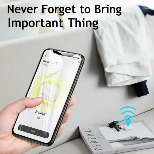 Baseus Wireless Smart Tracker Anti-lost Alarm Tracker Key Finder Child Bag Wallet Finder APP GPS Record Anti Lost Alarm Tag 2