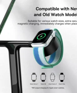 Baseus  3 in 1 20W Magnetic Wireless Charger Stand For iPhone 15 14 Pro Airpods Apple Watch Phone Fast Charging Station Holder 5