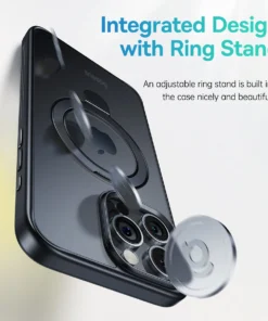 Baseus Magnetic Stand Case for iPhone 15 Pro 15 14 13 Pro Max Plus Case 180° Adjustable Kickstand Ring Magnetic Charging Case 4