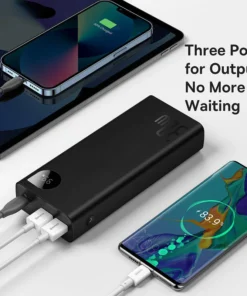 Baseus 30W Metal Power Bank 20000mAh Portable Charger PD Fast Charging Powerbank External Battery Charger For iPhone 15 pro max 2