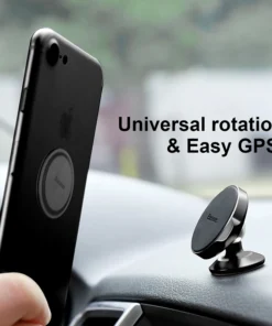 Baseus Magnetic Car Phone Holder for iPhone Xiaomi Huawei Full Rotation Metal Phone Holder Stand Sticker Universal Car Holder 3