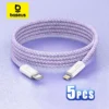 Baseus 2PCS/5PCS PD 20W Fast Charging USB C Cable for iPhone 14 13 Pro Max  USB C Cable for iPhone 12 pro max Data USB C Cable 1