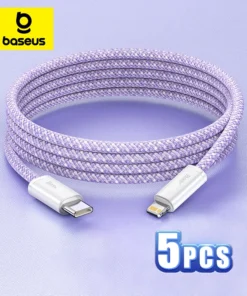 Baseus 2PCS/5PCS PD 20W Fast Charging USB C Cable for iPhone 14 13 Pro Max  USB C Cable for iPhone 12 pro max Data USB C Cable 1