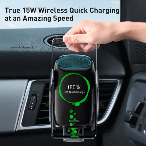 Baseus Car Holder Wireless Charger for Xiaomi Huawei Gravity Cellphone Car Mobile Phone Support iPhone GPS Air Vent Mount Holder 2