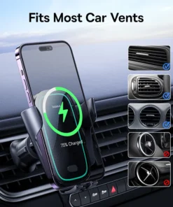 Baseus Car Wireless Charger Car Phone Holder Auto for iPhone 15 Samsung Xiaomi Phone Holder Car Holder 15W Air Vent Mount Holder 3