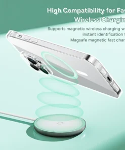 Baseus Magnetic Case for iPhone 15 Pro Hard PC Clear Case for iPhone 15 Pro Max 15 Plus Wireless Charging Magnet Protective Case 2