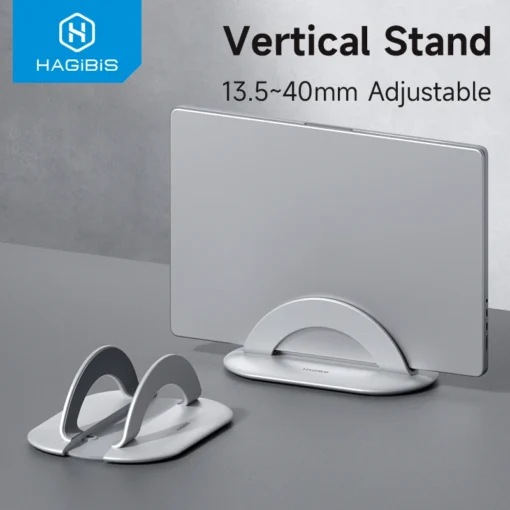 Hagibis Vertical Laptop Stand Desk Aluminum Adjustable Holder for MacBook Pro Gaming Laptops iPad Surface HP Dell Chrome Book 1