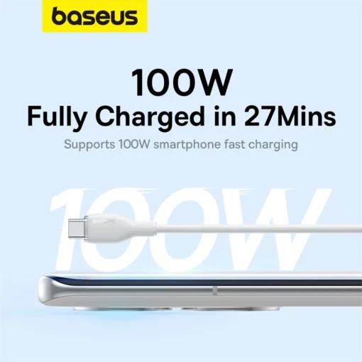 Baseus USB Type C Cable For Realme Huawei Pro Fast Charging Wire USB-C Charger Data Cord For Samsung Oneplus Poco F3 Soft TPE 2