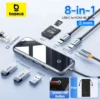 Baseus USB C Docking Station to HDMI-Compatible 4K@30Hz Display 5Gbps USB C 3.0 HUB 100W PD SD/TF for MacBook Pro Air iPad PC 1