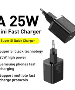 Baseus USB C Charger 25W Support Type C PD Fast Charging Portable Phone Charger For iPhone 15 14 13 Pro Max Samsung S22 Tablet 6