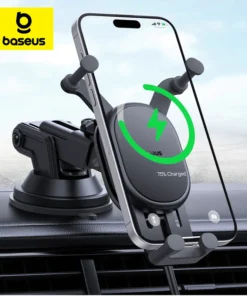 Baseus Wireless Charger Car Phone Holder Sucker 15W Fast Charging Charger Windshield Dashboard for iPhone Samsung Stand Mount 1