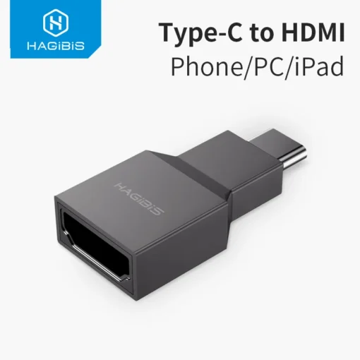 Hagibis USB C to HDMI-compatible Adapter Type C Male to HDMI female Converter 4K@30Hz HD for Macbook Samsung Galaxy S10 iPad Pro 1